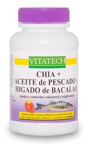 Aceite De Pescado + Chia + Hígado De Bacalao  60 Comprimidos