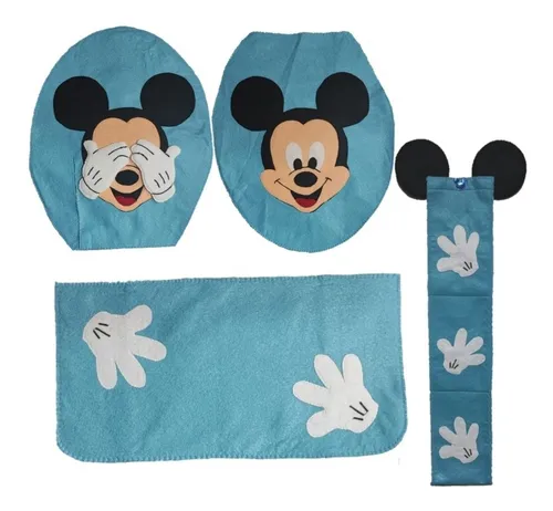 Juego de Baño Disney Mickey Azul 3 Piezas