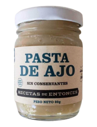 Pack X2 Pasta De Ajo X80gr - Recetas De Entonces