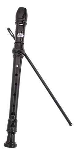 Flauta Doce Soprano Germanica Custom Kids - Preta Ckfl 1 Bk