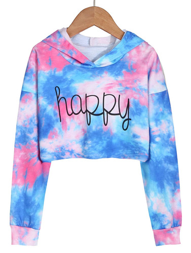 Niños Niñas De Manga Larga Jersey Sudaderas Crop Tops T 8341