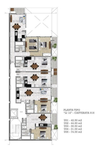 Imagen 7 de 7 de Departamento Cafferata 915 En Contruccion - Entrega 2021 Plan Renta Monoambiente