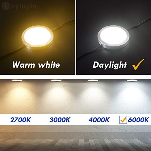 Luz Led Tipo Disco Lvyinyin Para Colocar Debajo Del Armario,