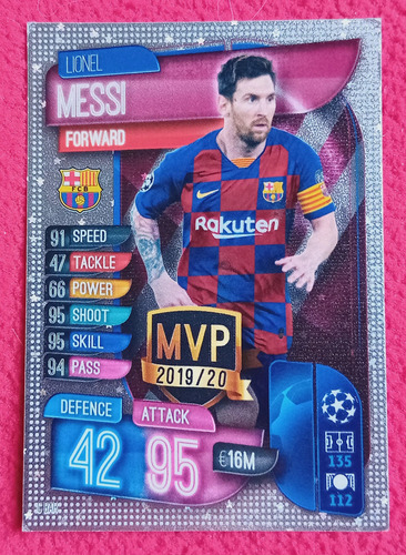 Figurita Cromo Lionel Messi 2019 / 2020 Uefa Champion League Lionel Messi Figurita (Usado)