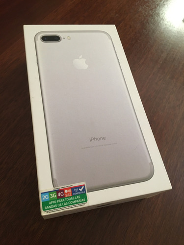 Caja Vacía iPhone 7 Plus Silver 32 Gb Con Folletos Y Llave