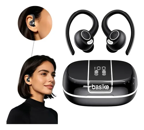 Fone de Ouvido Basike TWS Bluetooth Esportivo para Corrida