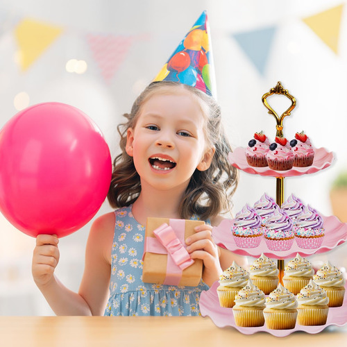 Soporte De 3 Niveles Para Cupcakes, Soporte De Plástico Para