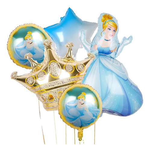 Set De Globos Aluminio Princesa Cenicienta