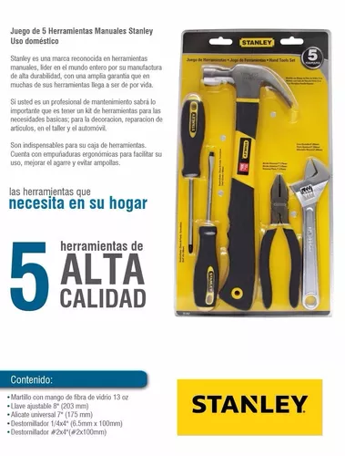 Juego De Herramientas Stanley 70-882 5 Piezas