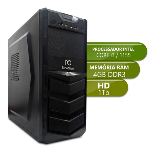 Computador Desktop Intermediario 1155 I3 4gb 1tb Pc