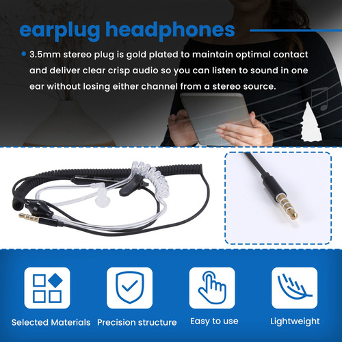 C Auriculares Intraurales Estéreo Mono De Un Solo Lado No