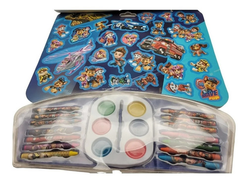 Imagen 5 de 7 de Set De Arte Grande Para Colorear Con Stickers Paw Patrol Ed