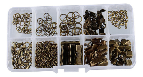 400 Piezas Diy Joyería Cinta Cierre Final Kit Surtido