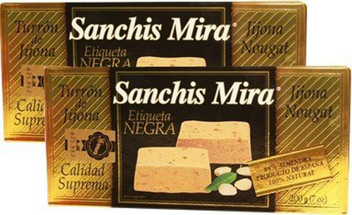 Pack 2 Turrones Sanchis Mira De Jijona 7 Oz. España