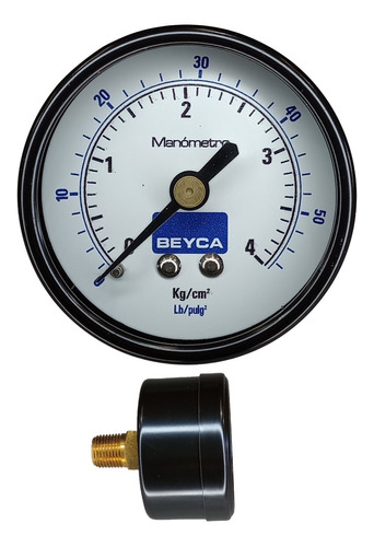 Manómetro Beyca 4 K 50mm R/ 1/8 Aire Gas Agua Aceite Mm1-35