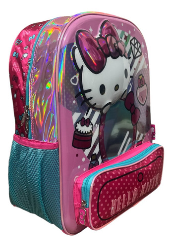 Kit Mochila Hello Kitty Lonchera Lapicera Original Ruz Prim