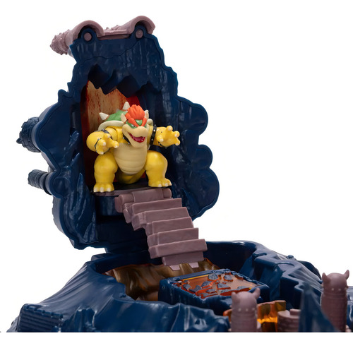 Playset Castillo Isla De Bowser Nintendo Super Mario Bros Color Azul