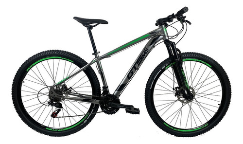 Bicicleta Aro 29 Gts Pro M5 - 27 Velocidades Cor Grafite/verde Tamanho Do Quadro 19