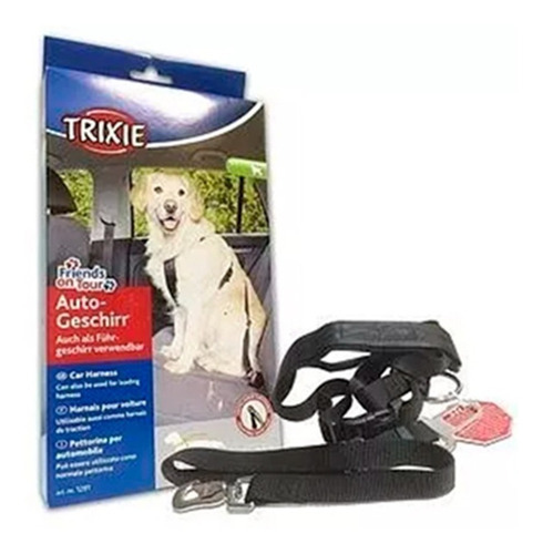 Cinturón Y Arnes Seguridad Auto Para Perros Trixie L 20% Off