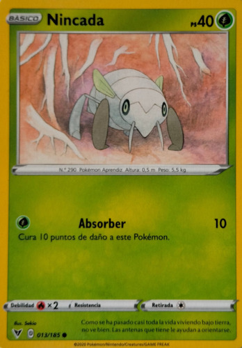 Pokémon Tcg Nincada 013/185 (español)