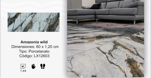 Aq Porcelanato Amazonioa Wild 60x120 Carrara