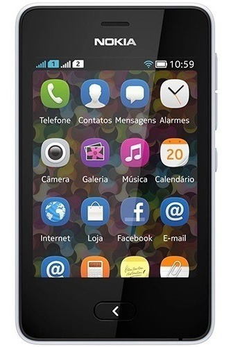 Celular Apenas Ligação Nokia Asha 501 - Sem Tampa Traseira