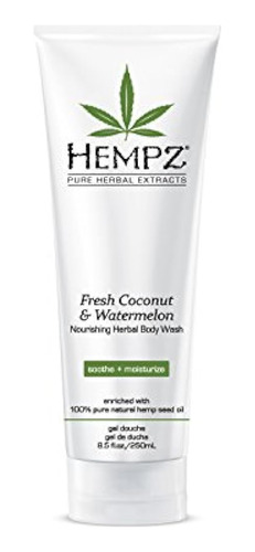 Hempz Herbal Body Wash, Blanco Perlado, Coco Fresco / Sandía