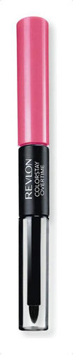 Labial Revlon Lipcolor ColorStay Overtime color for keeps pink brillante