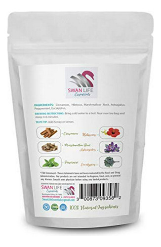 Té Respiratorio Y Pulmonar 14 Días - Canela, Astrágalo, Ment