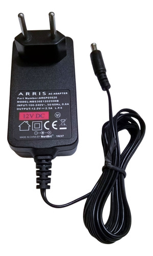 Fonte Chaveada Bivolt 12v 2,5a Para Net Claro Sky Tv Moldem