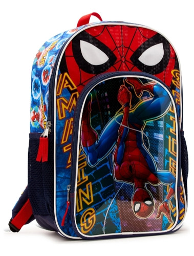 Mochila Escolar Disney Spider Man  Más Cuaderno De Regalo