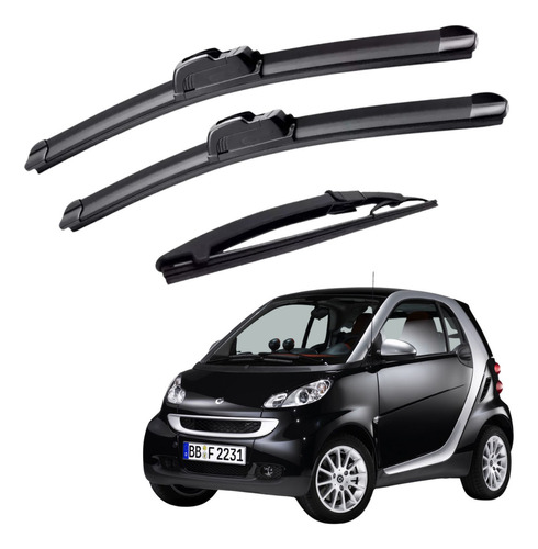 Juego De 3 Limpiaparabrisas Brx Smart Fortwo 2013