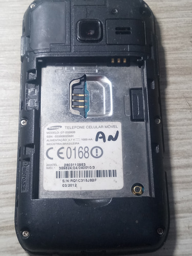 Samsung Wave Y 150 Gb Preto 512 Mb Gt-s5380b P/ Retirar Peça Preto (Usado)