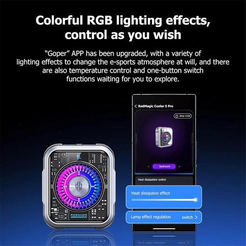 Redmagic Magnetic Phone Cooler 5 Pro, Phone Radiator Fan Wit