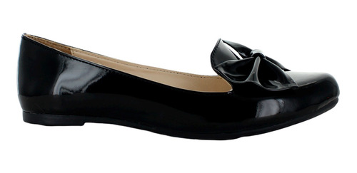 Penny Lane Mocasin Flat Moda Fiesta Charol Negro Mujer 80429