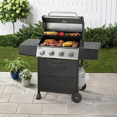 Asador Expert Grill 4 Quemadores De Gas Y Acero Inoxidable