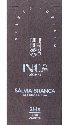 Incenso Inca Natural Salvia Branca - Especial - Caixa C/ 9 Varetas