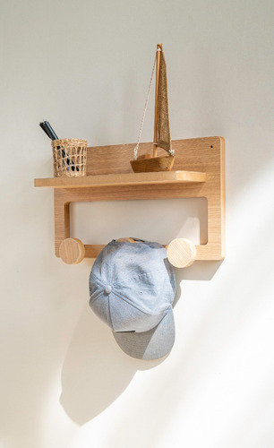 Imagen 3 de 10 de Perchero De Pared Con Estante Escandinavo Nordico Diseño