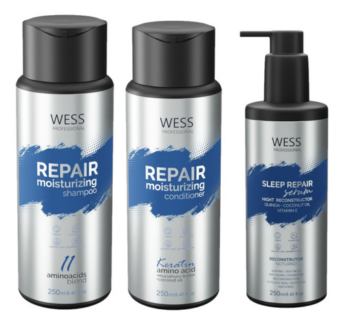 Kit Wess Repair Sh 250ml + Cond 250ml  + Sleep Repair 250ml