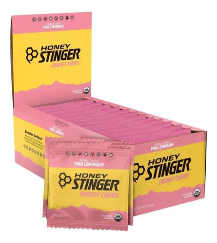Honey Stinger Gomitas Energéticas 12 Pack Sabor Pink Lemonade