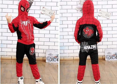 Conjunto De Spiderman For Niño Sudadera Y Pantalon