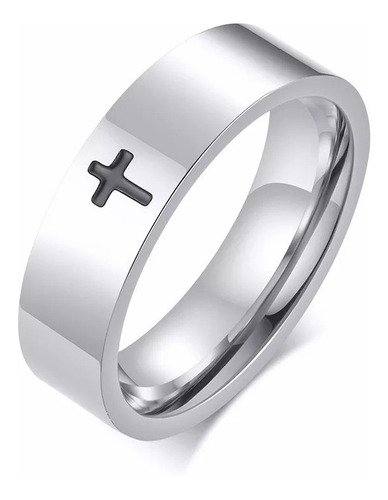 Anillo Cruz Black Cross Acero Quirúrgico Hombre 