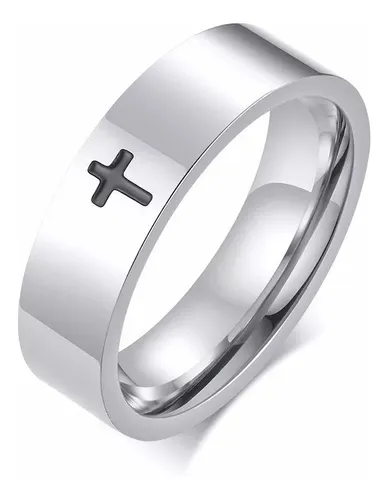 Anillo Cruz Black Cross Acero Quirúrgico Hombre