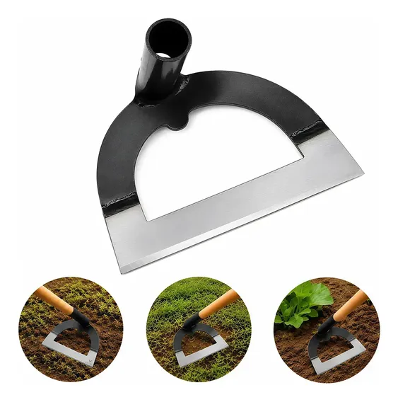 Enxada Vazada 26cm Aco Manganes Para Jardinagem Facil Capine