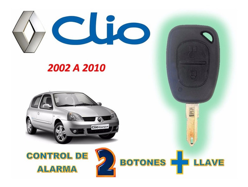 02-10 Renault Clio Control De Alarma Con Llave Virgen 2 Bot.