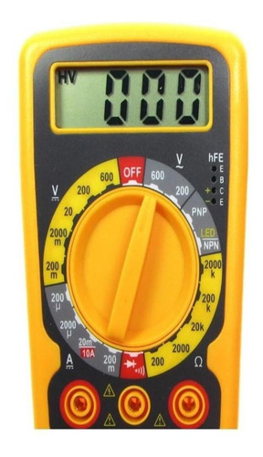 Imagem 3 de 4 de Multímetro Profissional Cat 600v Digital Hm-1000 Display Lcd
