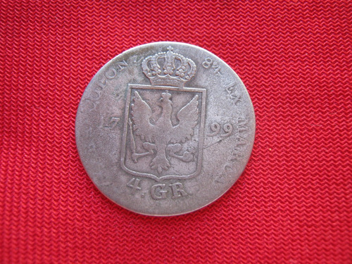 Alemania - Prusia 4 Groschen 1799 Plata 