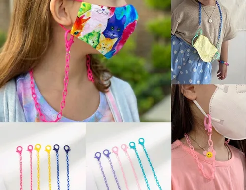 Sujetadores de barbijos para niños sales