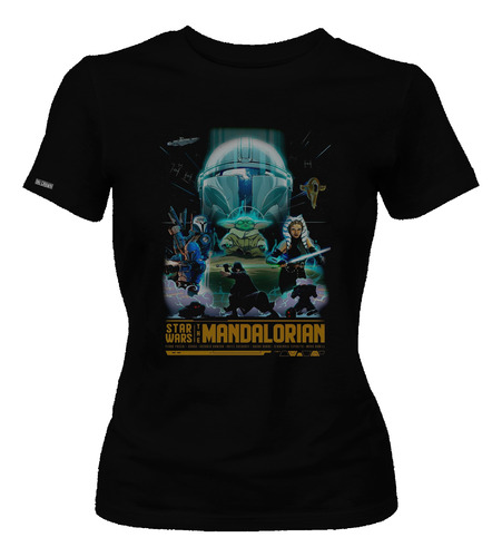 Camiseta Dama Starwars Mandalorian Pelicula Serie Dbo2
