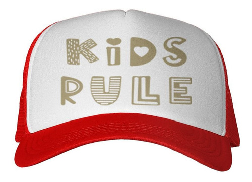 Gorra Frase Kids Rules Niños Reglas Juegos